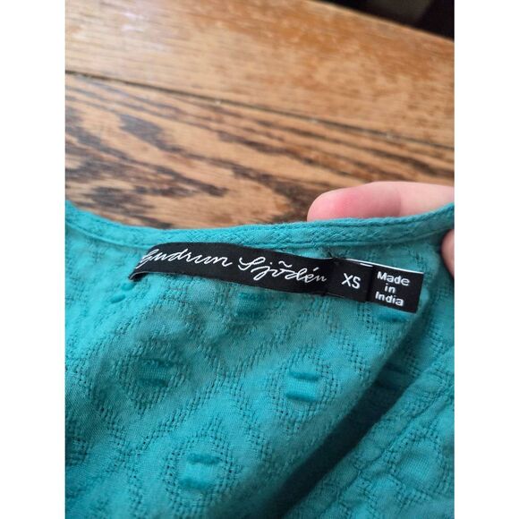 Gudrun Sjoden blue/green cotton pocketed tunic dress sz XS - Picture 2 of 4